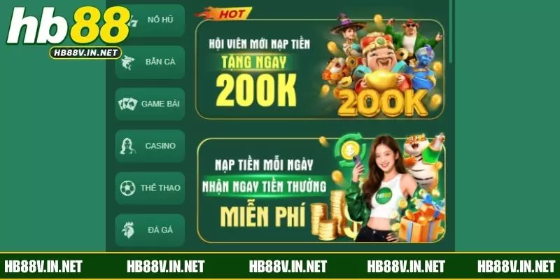 Tham gia khuyến mãi HB88 dễ dàng, nhận thưởng nhanh